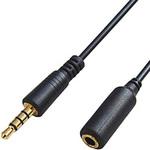 3.5mm4極 ステレオミニ延長ケーブル 5m   FCA-S427-EN50 [5.0m] フジパーツ