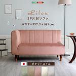 大人かわいいインテリア 片肘2人掛けソファ【Lilou-リルゥ-】 ホームテイスト