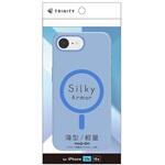 iPhone 17e / 16e [Silky Armor] MagSafe対応 シルキータッチケース マットクリアブルー トリニティ