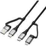 USBケーブル 4in1 ( タイプC + USB A - USB タイプC + microB ) PD 60W対応 スマートフォン タブレット エレコム