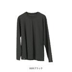 メンズ長袖プルオーバーTシャツ フットマークナチュラル