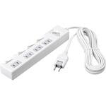 BTWSWJT2430WH 2ピン式電源タップ 集中&個別スイッチ/4個口/3.0m ホワイト BUFFALO(バッファロー)