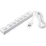 BTWSWJT2610WH 2ピン式電源タップ 集中&個別スイッチ/6個口/1.0m ホワイト BUFFALO(バッファロー)