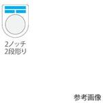 P25-E 押ボタン メガネ銘板 Φ25.5 別作 2ノッチ2段彫り アイマーク