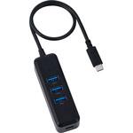 USB Type-C ハブ 充電ケーブル一体型 4ポート USB-C×2 USB-A×2 PD最大100W入力 5Gbps 高速データ転送 エレコム