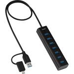 USBハブ 7ポート USB-A×7 セルフパワー・バスパワー両対応 ACアダプター付き USB3.2 Gen1 5Gbps エレコム