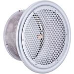 外壁用アルミ製換気口 フラットグリル 大口径 丸パンチング型8Φ×PITCH10 防火ダンパー付 西邦工業