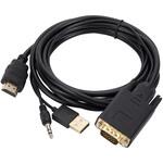 VGA to HDMI 変換アダプタ 音声データ伝送タイプ 1.8m ZATTA VGA to HDMI 変換アダプタ 音声データ伝送タイプ 1.8m ZATTA