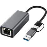 USB-A・USB Type-C両対応 有線LANアダプター 1000Mbps ZATTA