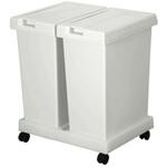 ユニード 分別台座付フリップオープン2個セット ホワイトグレー TONBO(トンボ/新輝合成)[プラスチック家庭用品]