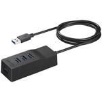 USB3．0 上挿し 4ポートセルフパワーハブ ブラック BUFFALO(バッファロー)