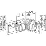 0704819 給排気延長部材 Φ120 45°エルボ1本入 ノーリツ