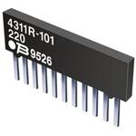 4308R-102-102LF Bourns 抵抗アレイ， 1kΩ， 1W， ±2%， 素子数：4 BOURNS
