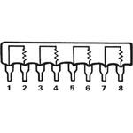 4608X-102-101LF Bourns 抵抗アレイ， 100Ω， 1W， ±2%， 素子数：4 BOURNS