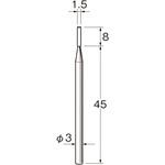 G3122 軸付砥石(焼入鋼、工具鋼、炭素鋼など) リューター
