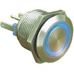 MPI002/RP/BL/24 Bulgin 押しボタンスイッチ， モーメンタリ， パネルマウント， SPST， MPI002/RP/BL/24 BULGIN