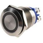 Bulgin 押しボタンスイッチ， モーメンタリ， パネルマウント， SPST， MPI002/TE/BL/24 BULGIN