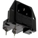 PF0030/PC Bulgin IECコネクタ C14 オス パネル取り付け、基板実装 10A 5 x 20mm PF0030/PC BULGIN
