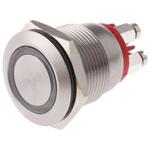MPI002/TERM/RD Bulgin 押しボタンスイッチ， モーメンタリ， パネルマウント， SP， MPI002/TERM/RD BULGIN