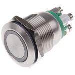 MPI002/TE/GN/24 Bulgin 押しボタンスイッチ， モーメンタリ， パネルマウント， SPST， MPI002/TE/GN/24 BULGIN