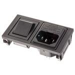 BZH01/Z0000/10 Bulgin IECコネクタ C14 オス スナップイン 10A 5 x 20mm BZH01/Z0000/10 BULGIN