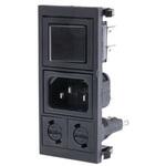BZV03/Z0000/05 Bulgin IECコネクタ C14 オス スナップイン 10A 5 x 20mm BZV03/Z0000/05 BULGIN