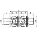KFD-500 ユニバーサルジョイント(軸付) 軸付ジョイント ベアリングタイプKFD型 KFD-500 三好キカイ