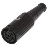 600-0400 Deltron DINソケット 4極 メス ケーブルマウント DELTRON