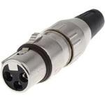 708-0500 Deltron XLRコネクタ メス 5極 ケーブルマウント 708-0500 銀めっき DELTRON