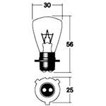 2輪車用ヘッド球 6V(ダブル球) M&H