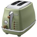 CTOV2003J ポップアップトースター CTOV2003J オリーブグリーン [2枚] デロンギ