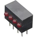 KM2520EF/4ID キングブライト 基板用LED表示灯 赤 直角 40 ° 4色 スルーホール実装 KINGBRIGHT