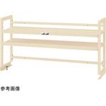 ワークテーブル架台 棚板2段タイプ 外寸： mm ：W1511×D300×H600 1段当り均等耐荷重 kg ：80 山金工業