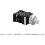 A30FSA3LR241010YLE Φ30全電圧式つまみ形 3ノッチ 照光セレクタスイッチ 手動復帰金属リング 1a1b 黄 LED HC形 マルヤス電業