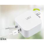 L-AC-CA20 AC充電器 2口 20W USB-A×1 C×1 PD対応 ホワイト 1ケース 10個入 Lazos