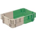 20225500GL804GR603 SNコンテナー N#22 水抜孔有 Aグレー/グリーン アズワン