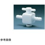 NR1400-004 フッ素樹脂二方バルブ ホース口タイプ Φ12 アズワン