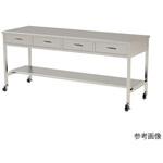 SUS-900D2 ステンレス作業台 片面引出付 間口900×奥行600×高さ800 米澤器械工業