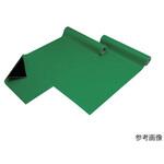 SKY-40R 導電性テーブルマット エレフィールマットNV-R 1.5×910×10m RoHS2対応 緑 アズワン