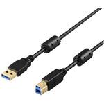 BU3ABFC20BK USB3.2 Gen1 ケーブル A-B フェライトコア付 2m ブラック BUFFALO(バッファロー)