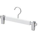 61-799-29-1 木製ボトムハンガー ホワイト外型クリップ付 W30cm メープル 10本 アズワン