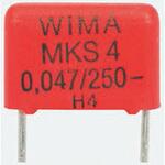 MKS4G021003C00KSSD WIMA フィルムコンデンサ，200 V ac， 400 V dc，10nF，±10% WIMA