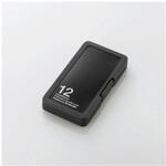 SD/micro SDカードケース 12枚収納/ブラック エスコ