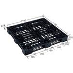 リスパレット JLタイプ タイプ：片面使用型 D-デッキボードタイプ 裏・穴 外寸 mm ：1100×1100×120 岐阜プラスチック工業(RISU/リス)