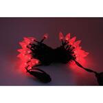 LXS-50-5M-100V-DECO-1T-CY10-RMY-PW-SB-R LEDストレートライト イチゴ 赤 50球 5m 黒ケーブル アズワン