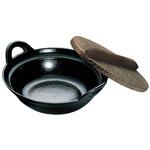 21200 アルミ うどん鍋 木蓋付 内面シリコンフッ素加工 砺波商店