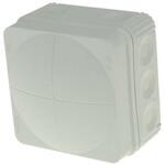 COMBI 108/5 WISKA ジャンクションボックス， ポリプロピレン， グレー， 76 x 76 x 51mm IP66 WISKA