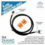 M5STACK-A088-B 24AWG 4芯シールドツイストペアケーブル 100cm M5Stack