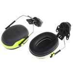 X4P3E-GB 防音用イヤーマフ ヘルメット 黒 遮音値/SNR 32dB 1セット 左右 3M(スリーエム)