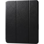 TB-A24PLSABK 13インチ iPad Pro (M4) ケース レザー 手帳型 スリープ対応 マグネット フリーアングル 耐衝撃 エレコム